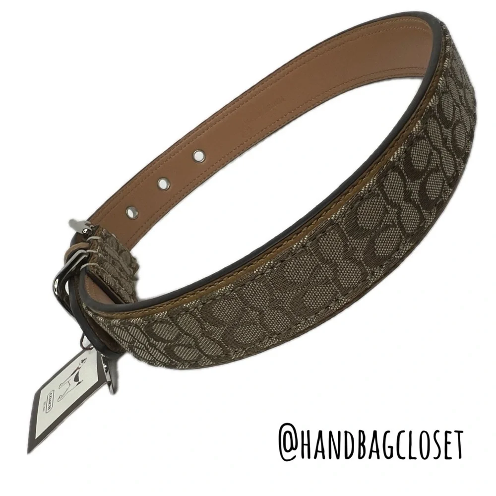 Coach Signature Leather Vintage Light Brown Tan Size Large 17-21” Dog Collar